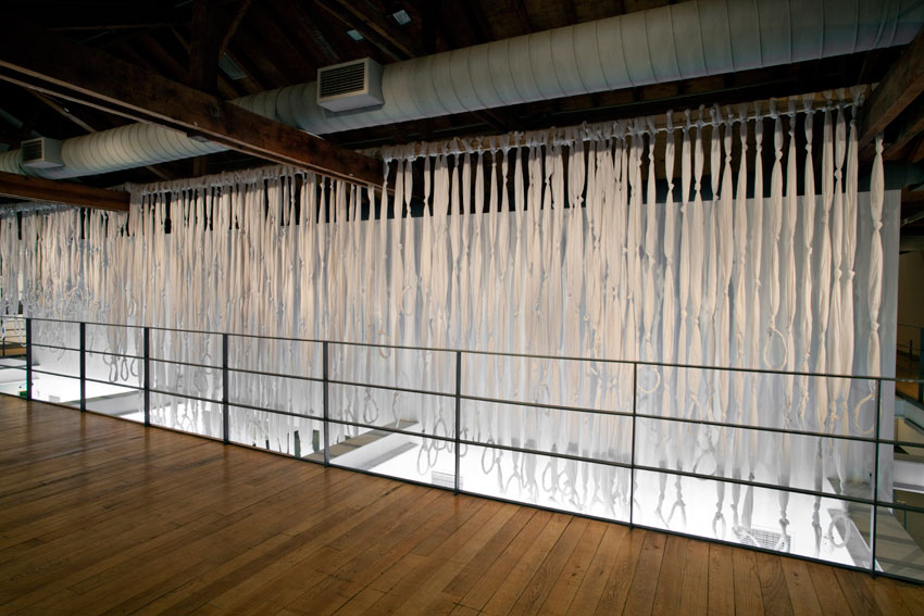 Untitled, 2008, 185 nooses, variable dimensions 