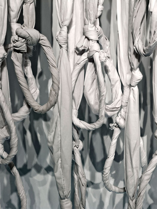 Untitled, 2008, 185 nooses, variable dimensions